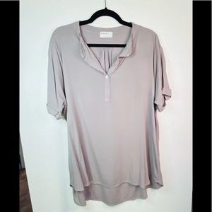 Allen Allen USA Grey Tunic Blouse Sz L